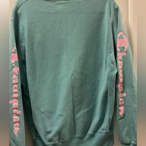 champion teal crew neck
